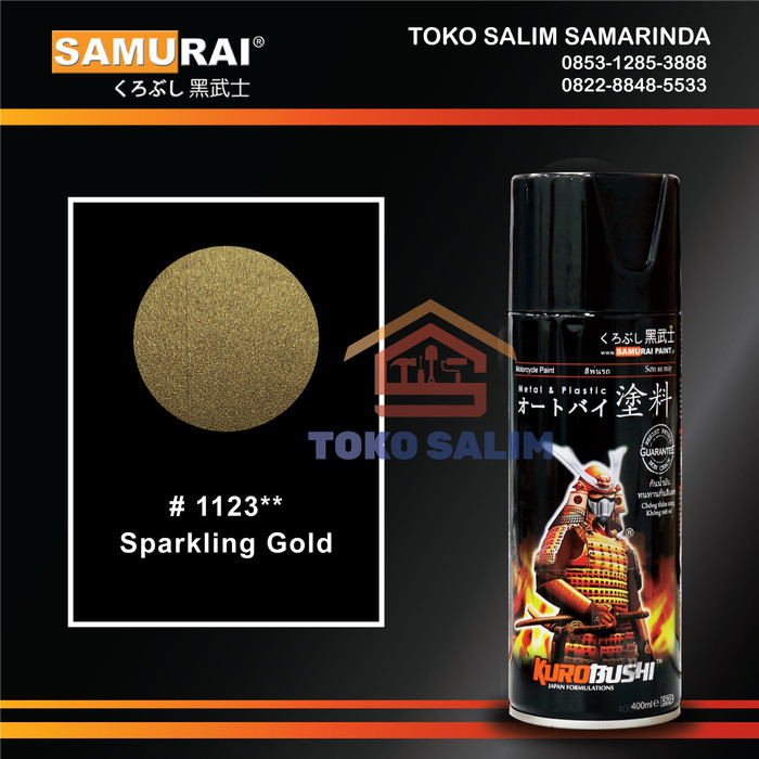 *:*:*:*:*] Cat Semprot/Pilox -SAMURAI PAINT 1123 Sparkling Gold** (Seri Metallic)