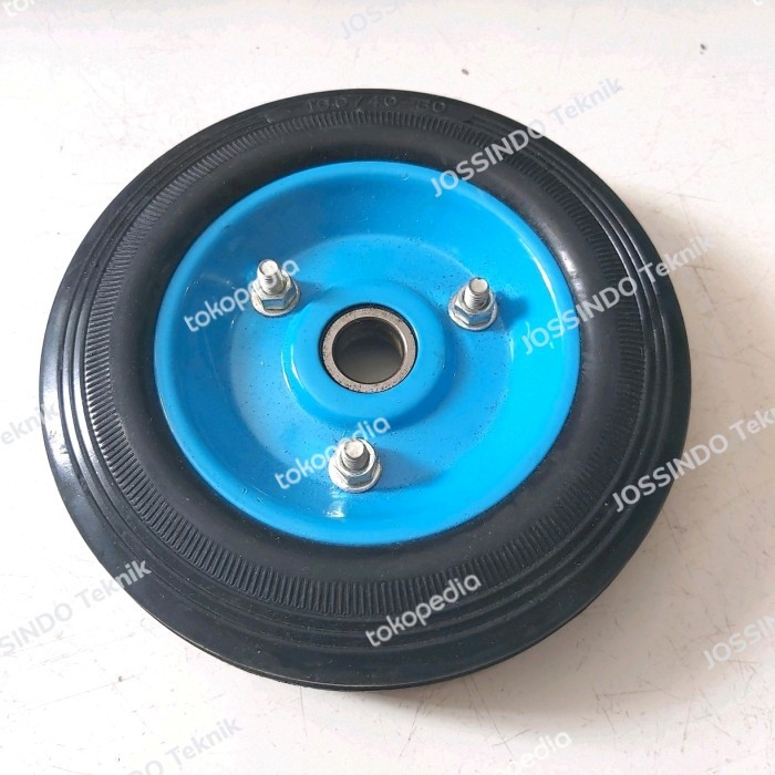 roda troli 6" biru / roda gerobak troli 6" biru