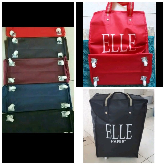 TAS BELANJA JUMBO TROLLEY ELLE PARIS/SHOPPING BAG TROLLEY ELLE PARIS