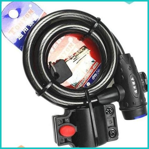 Kunci Gembok Ban Sepeda Anti Maling 1.2 Meter - TY588YE - Black 07D35Z