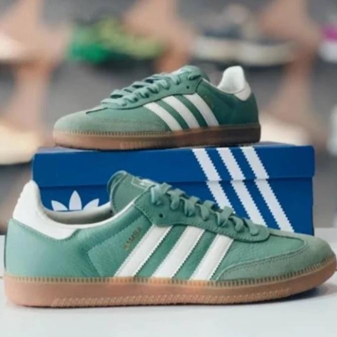 Sepatu Adidas Samba Green White Original Vietnam Bnib Sein_Sain