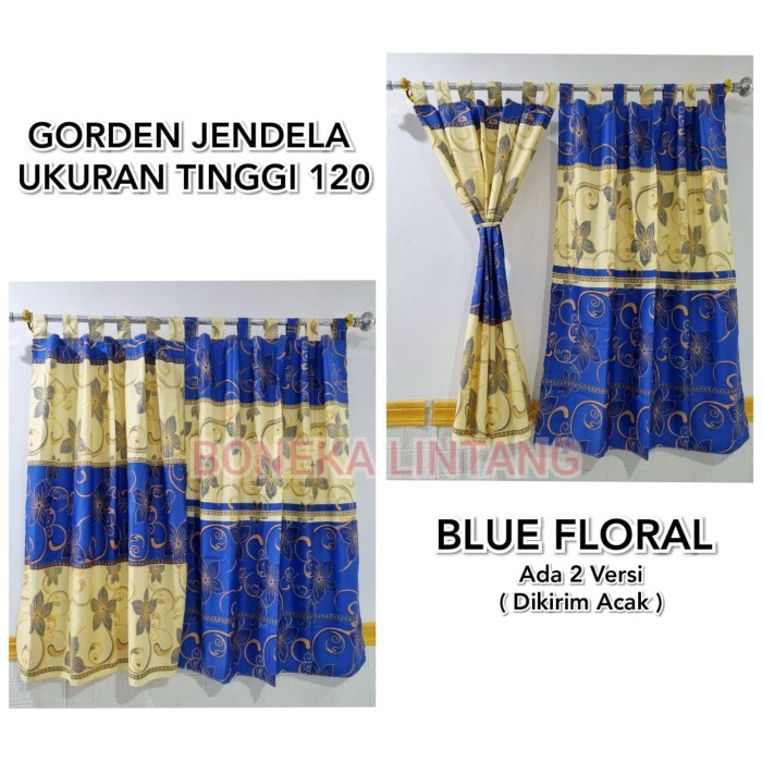 Gorden Jendela Pendek Ukuran 120 X 100 - Hordeng Jendela Pendek Kamar Tamu Kecil Minimalis