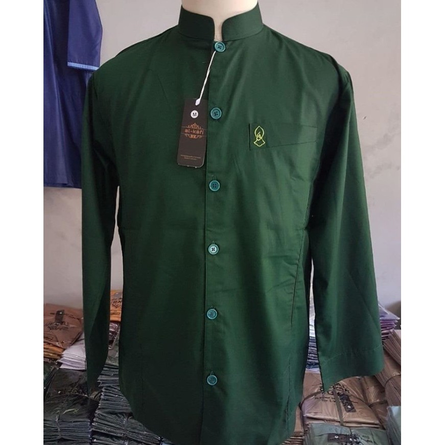 Baju Koko Al Kafi Kantong Terompah - Hijau Botol #Gratisongkir #Sale #Discount