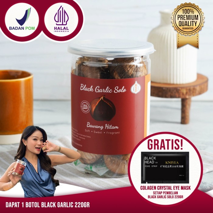 

Black Garlic Tunggal HSD 220g - Fermentasi 90 Hari, 100% Alami BPOM