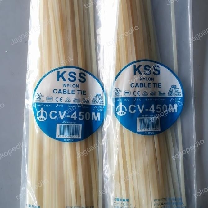 

TERBARU - Kabel Ties CV 450 KSS 4.8 mm Kurus isi 100 pcs ( Cable Tie / Ties )