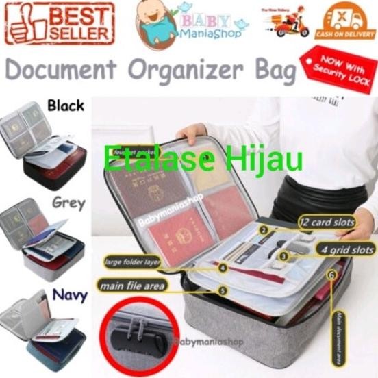 

TERMURAH - Dockumen Organizer Box Tempat Surat Travelling Portable Map Serbaguna