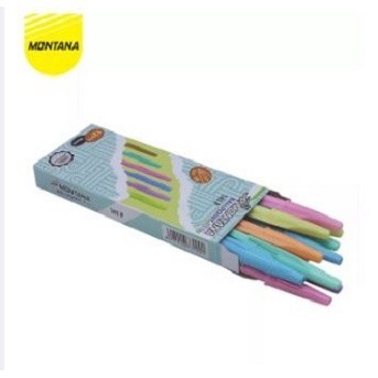 

12 Pcs / 1 Pack Montana Ballpoint Pen 141P Warna Pastel