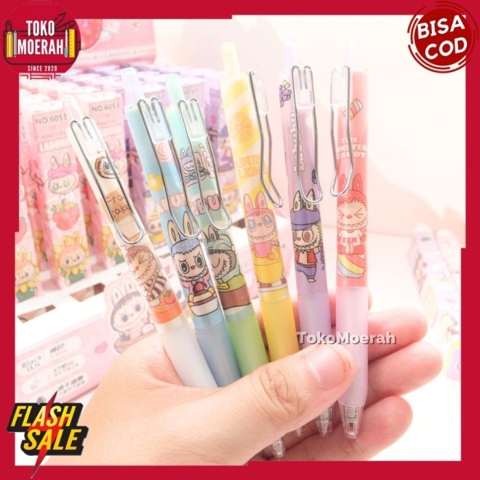 

Pulpen Misteri Labubu Blind Box Mystery Box Pen Cetek Mekanik Labubu Lucu Unik Murah Pen Labubu
