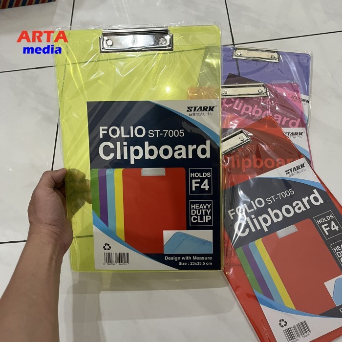 

Clipboar F4 / Papan Jalan Plastik Stark