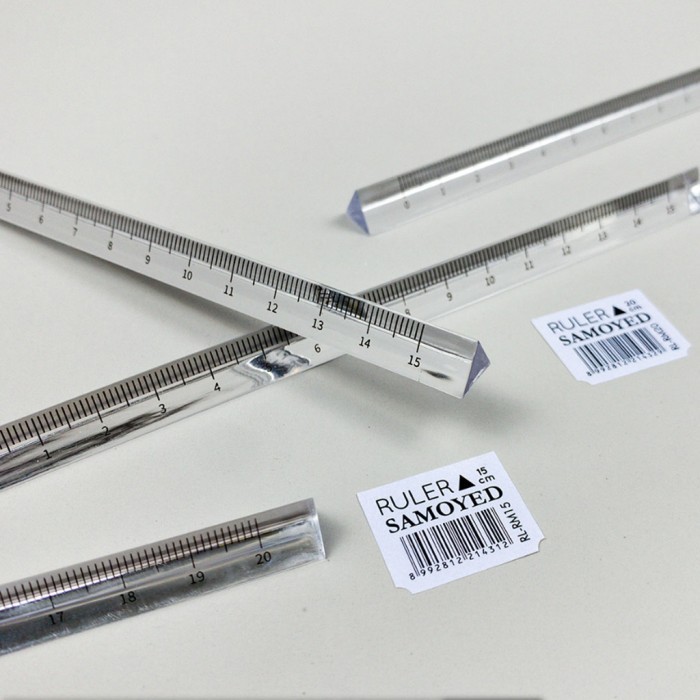 

Penggaris / Mistar Prisma Segitiga Plastik Transparan / Bening / Plastic Transparent / Clear