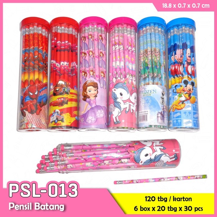 

Pensil Hb Karakter Dengan Kepala Penghapus 1 Tabung Isi 30 Pcs