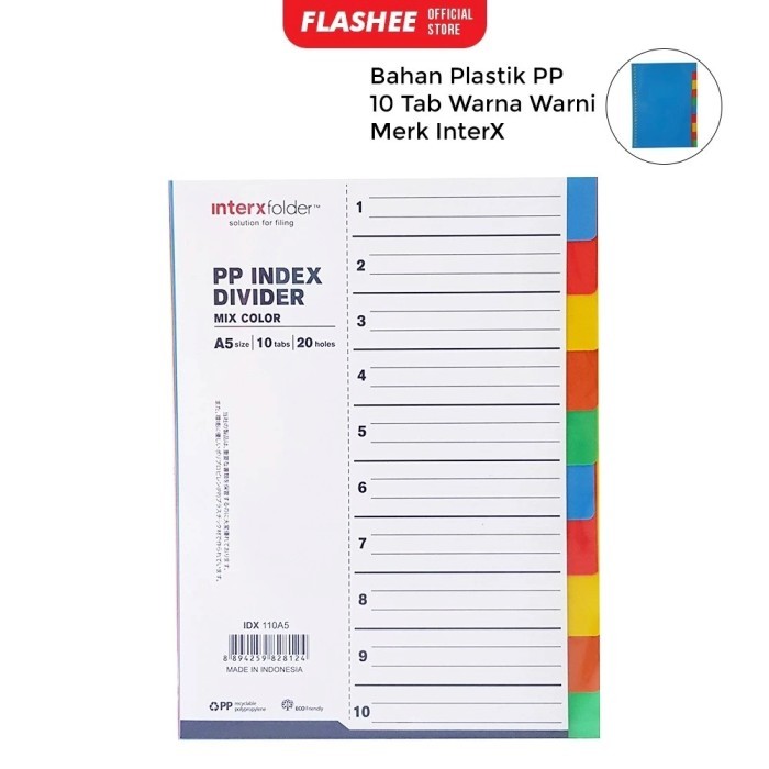 

Flashee Paket Bundle Pembatas A5 20 Ring Paket Pembatas Binder 2 Pack