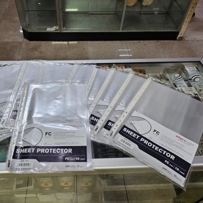 

Sheet Protector Inter X Folio/Pp Pocket Interx F4/Plastik File Bolong