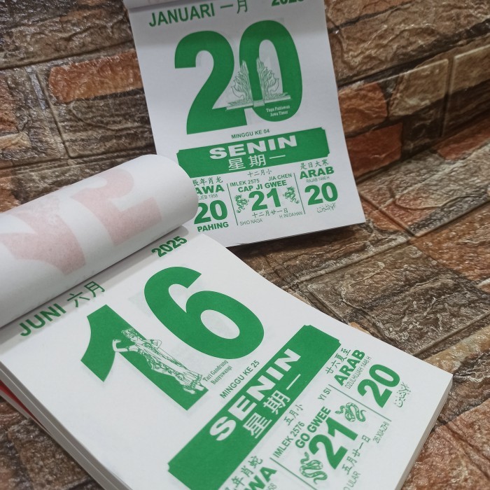 

Kalender Harian Sobek 1 Set Ukuran Sedang