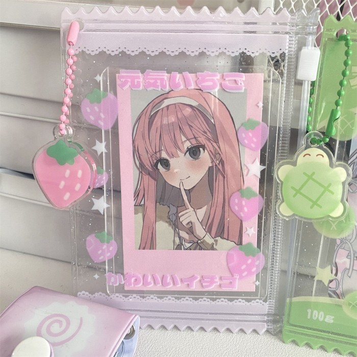 

Kawai Candy Pouch Photocard Holder Pvc Ziplock / Tempat Kartu Pin Badge Aksesoris Pc Cahol