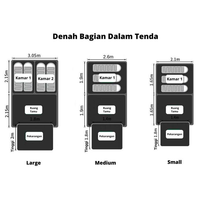 Aera Tenda Camping 8 10 Orang Double Layer | Kapasitas 8-12 Orang Leonimarimas