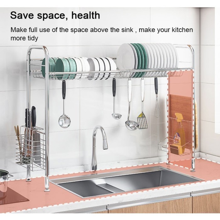 Rak Wastafel Cuci Piring Stainless Steel Rak Dapur Rak Piring Besar