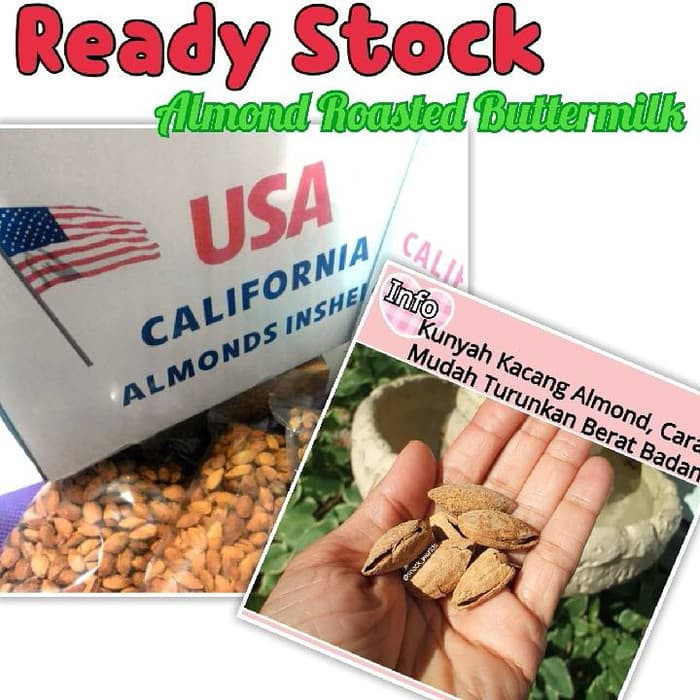 

KACANG ALMOND ROASTED/KACANG ALMOND PANGGANG IN SHELL USA 1KG