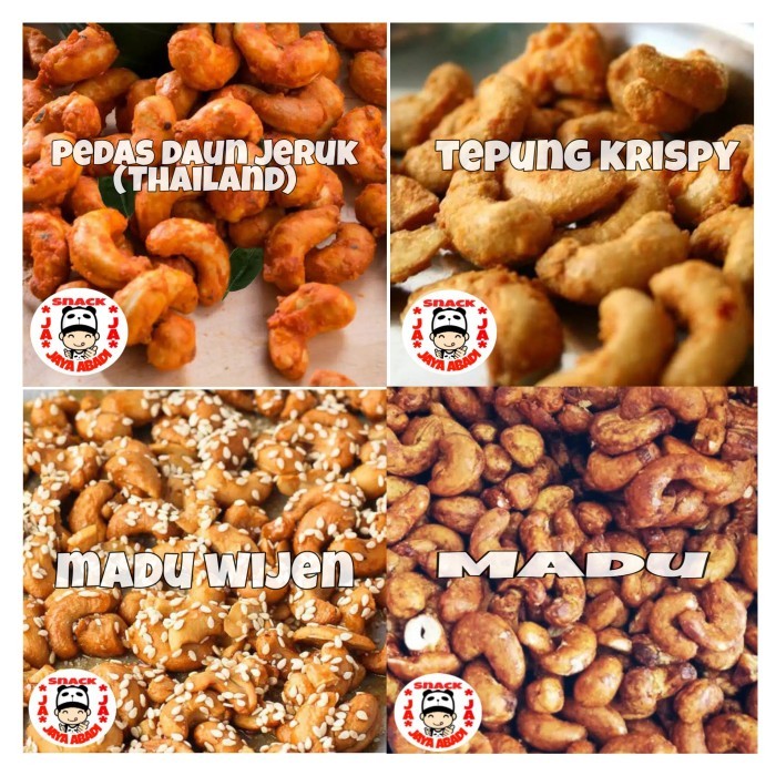 

1 KG KACANG MEDE RASA-RASA GROSIR MURAH TEPUNG, THAILAND, MADU, WIJEN
