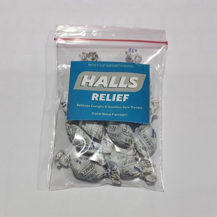

HALLS SUGAR FREE PERMEN BATUK PILEK TENGGOROKAN - MENTHOL ISI 10