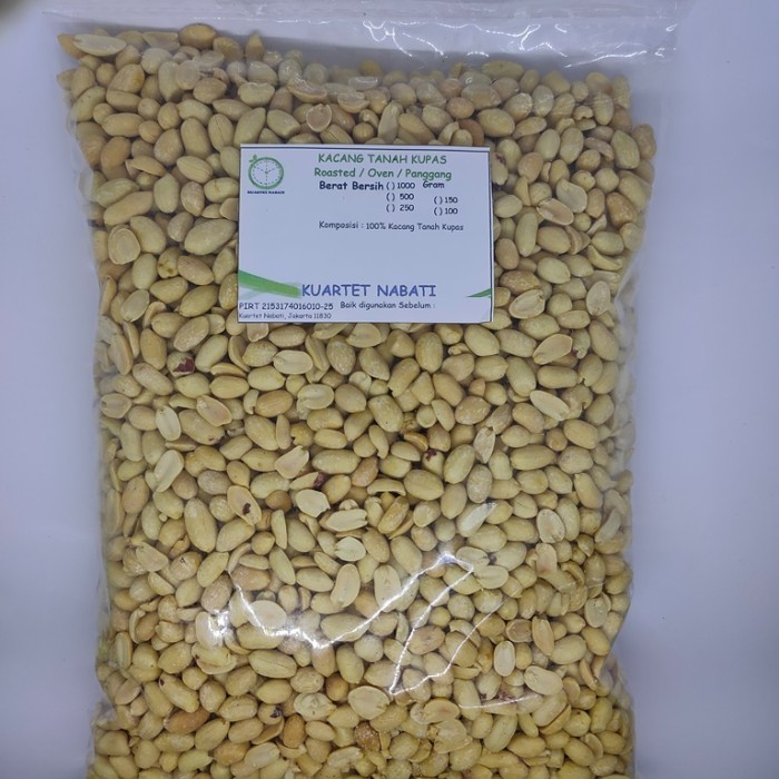 

2 KG ROASTED KACANG TANAH KUPAS OVEN/ PANGGANG RASA ORIGINAL - VEGAN