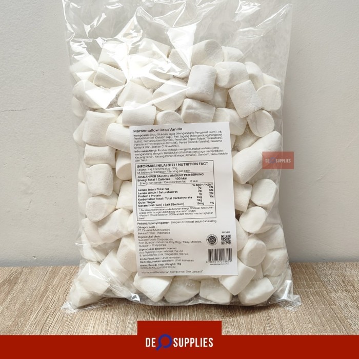 

CORNICHE MARSHMALLOW MEGA SNOW WHITE 1KG - MARSMELOW MARSHMALOW HALAL