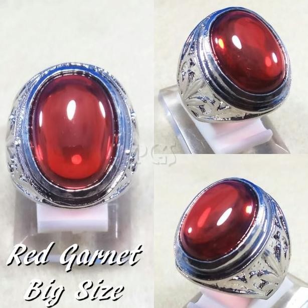 CINCIN BATU AKIK PERMATA RED GARNET BIG SIZE