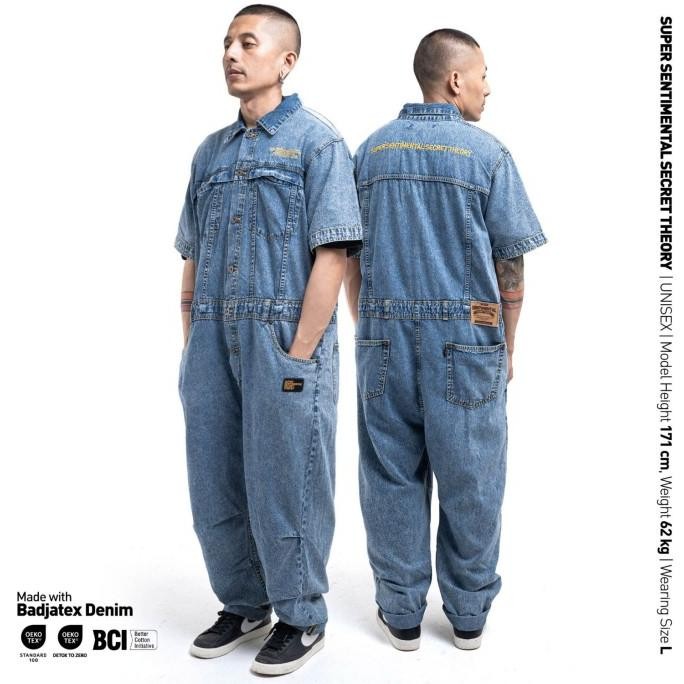 Jumpsuit Wearpack SSST Coverall Shortsleeve Denim Light Indigo