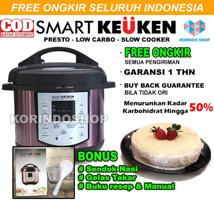Rice Cooker Smart Keuken Low Carbo / Rice Cooker Sehat Rendah Gula