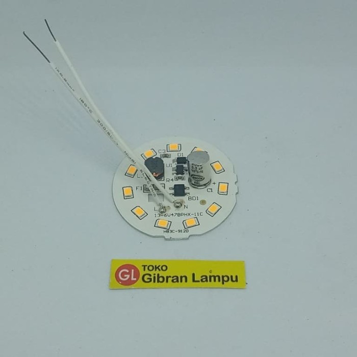 FREE ONGKIR PCB Mata Lampu LED AC 9w Kuning - 9 Watt DOB - Langsung 220V (BM)