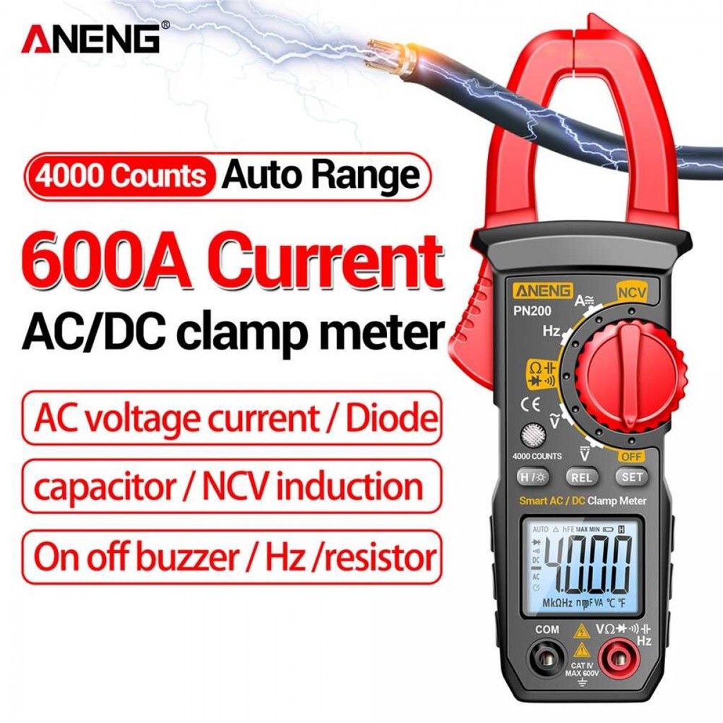 Tang Ampere AC DC Current Clamp Meter Digital Multimeter Multitester