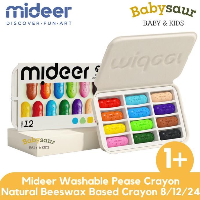 

DISKON Mideer Washable Beewax Pease Crayon Krayon Warna Mewarnai Anak Anak