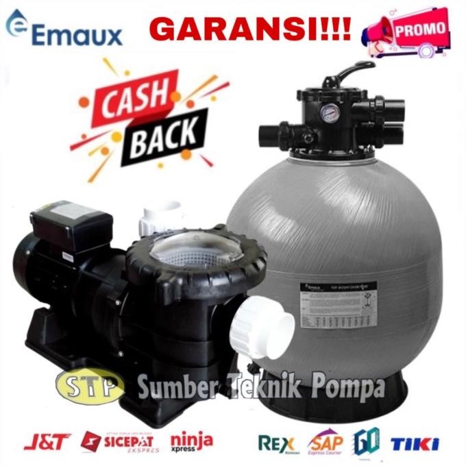 Pompa Air Kolam Renang 1Hp Sand Filter 16" Paket Kolam Renang