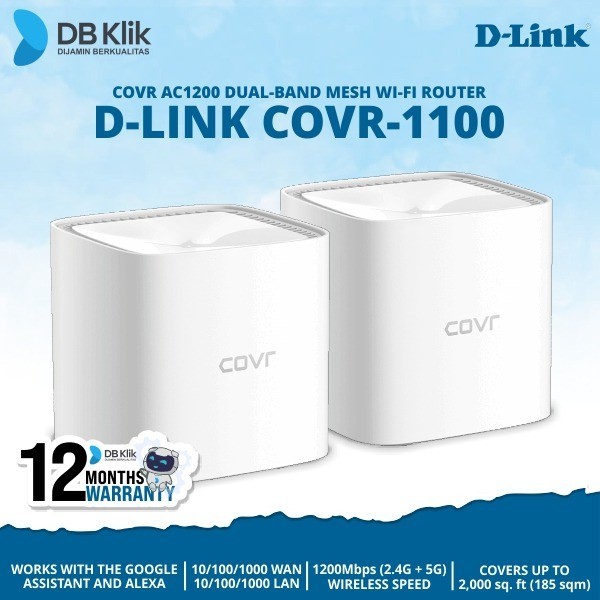 Mesh Router Covr-1100 Ac1200 Dualband - Dlink Covr1100 2Pack