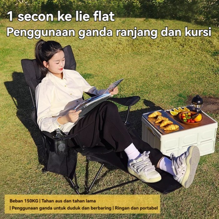 Okgo Kursi Lipat Camping Kursi Malas Outdoor Kursi Lipat Outdoor Camping Recliner Kursi Lipat