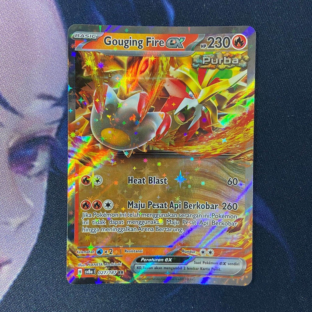 pokemon (ID) gouging fire ex - SV8a 027/187 - RR