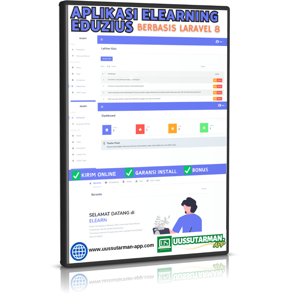 Aplikasi elearning Eduzius Berbasis Laravel 8