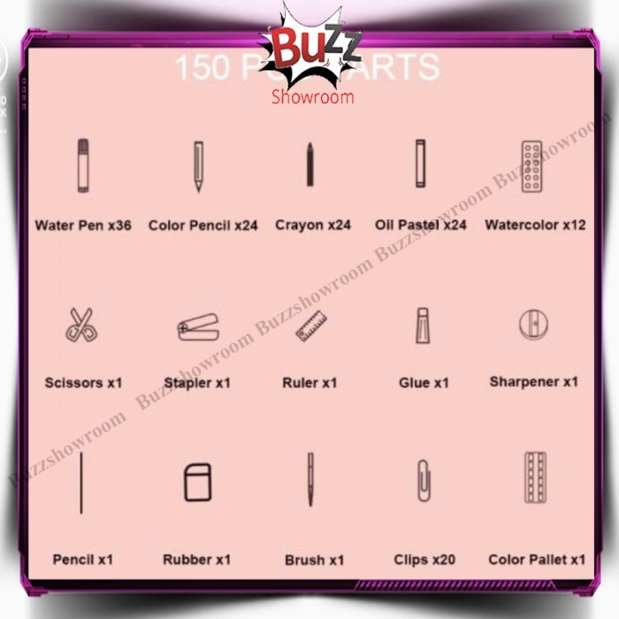 

Colouring Set Isi 150 Pensil Warna Crayon Stationary Kado Anak Krayon