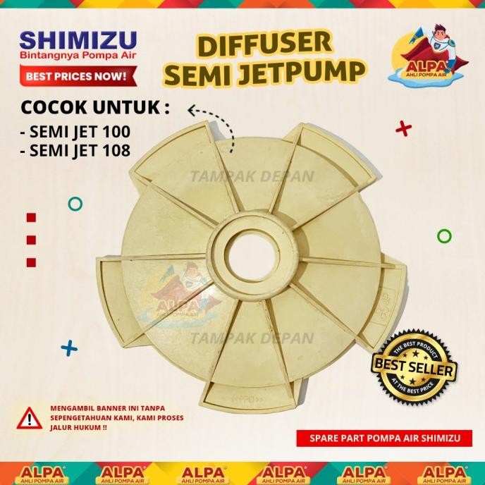DIFFUSER / DEFFUSER POMPA AIR SHIMIZU SEMI JETPUMP ASLI