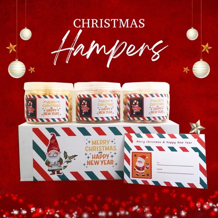 

[DELISH SNACKS] CHRISTMAS HAMPERS ISI 3 TOPLES (L) / BINGKISAN PARSEL