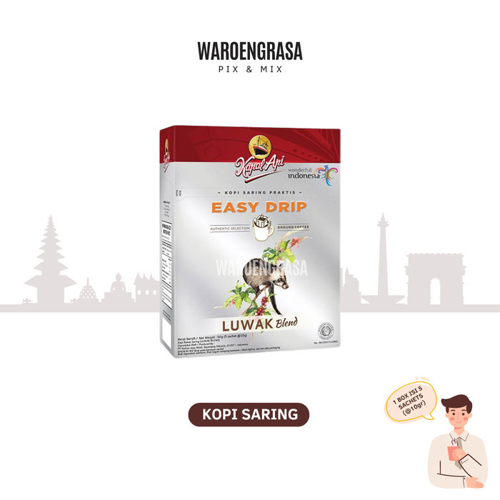 

Kapal Api Kopi Bubuk Saring - Drip Coffee - Luwak Blend - 5 Sachets