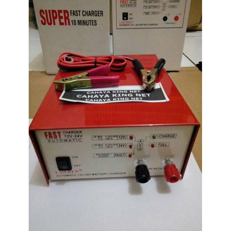 Jual Fast Charger Aki /Accu 12V 24V Full Automatic Top
