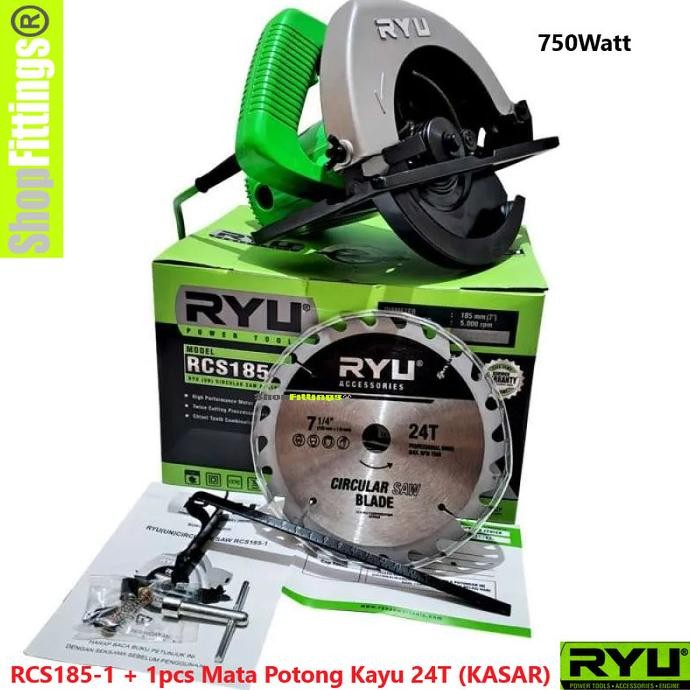 RYU Circular Saw 7" Circle Gergaji Sirkel Potong Kayu 185 2 RCS 185 1
