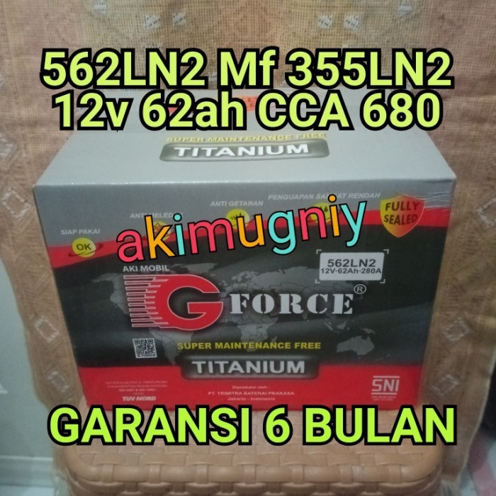 Jual Aki Ln2 362Ln2 355Ln2 Mf Kering 12V 62Ah Srz Innova Reborn Bensin Gs