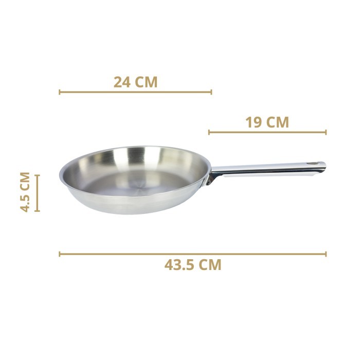 Frying Pan Bima Stainless Steel Fry Pan 24Cm Morganware