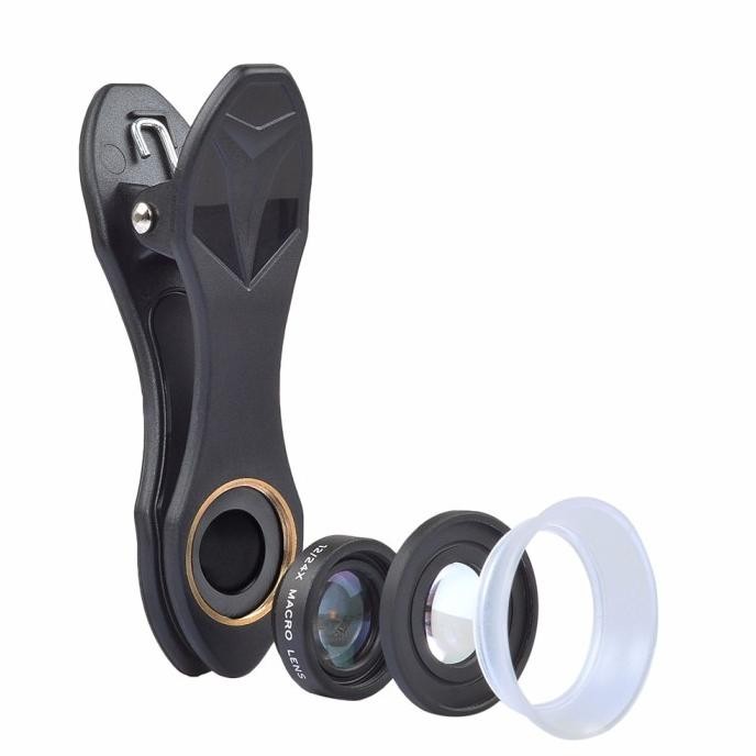 LENSA HANDPHONE MAKRO APEXEL 2 IN 1 CLIP ON SUPER MACRO LENSA 12-24X