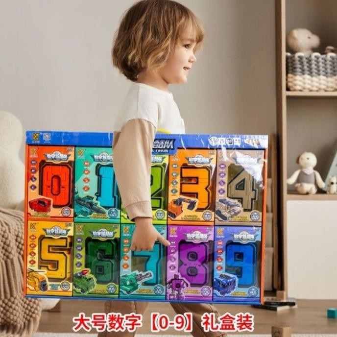 mainan anak robot angka 0 - 9 ukuran besar