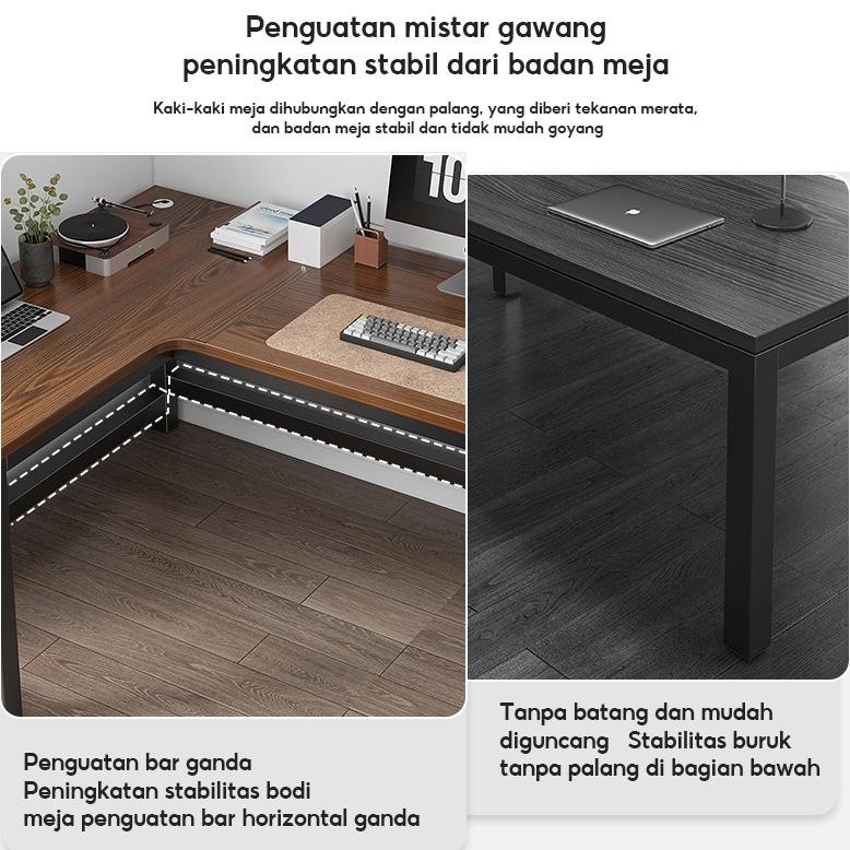 Meja L Meja Kantor Meja komputer Meja kerja besi Serbaguna Meja Pc Meja Gaming Meja L Belajar