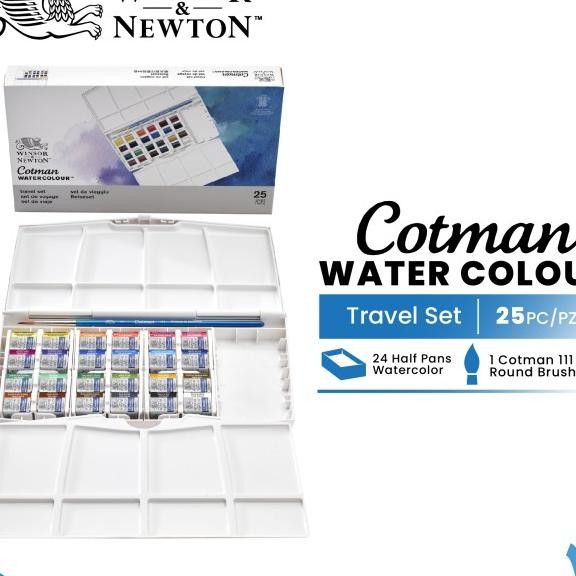 

Cat Air Winor Newton Cotman Watercolor 24 Half Pan Travel Et