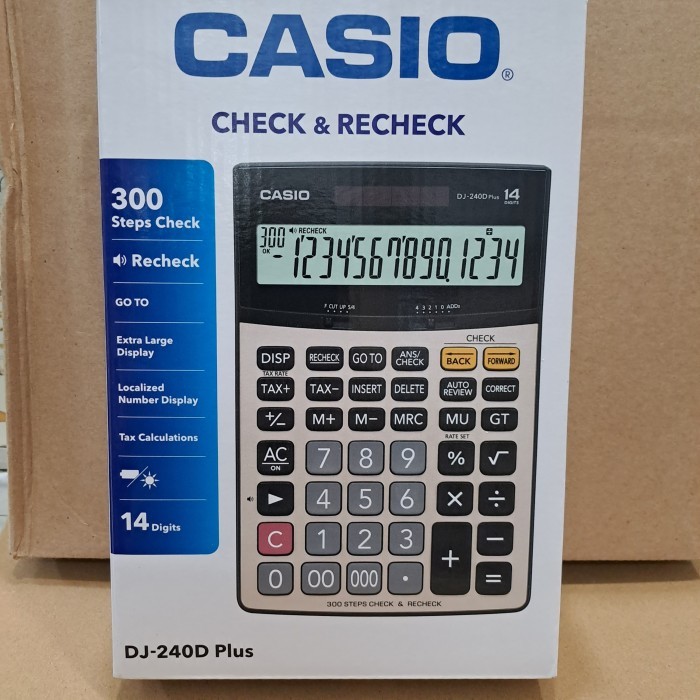 

kalkulator Casio original 14digit DJ-240D Plus